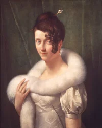 Retrato de una mujer con un alfiler de pelo